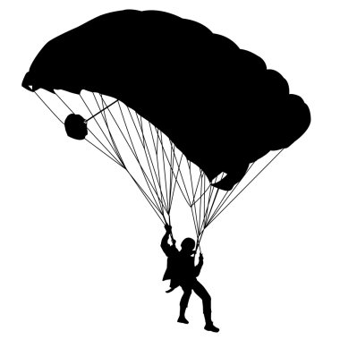 jumper, black and white silhouettes vector illustration