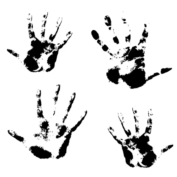 Impressão da mão, padrão de textura da pele, ilustração vetorial . — Vetor de Stock