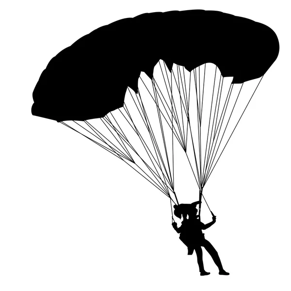 Jumper, black and white silhouettes vector illustration — Stok Vektör