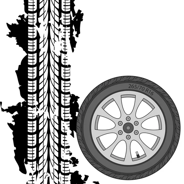 抽象背景轮胎打印，矢量图 — 图库矢量图片