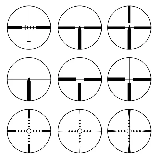 Cross hair and target set. Vector illustration. — Stock Vector