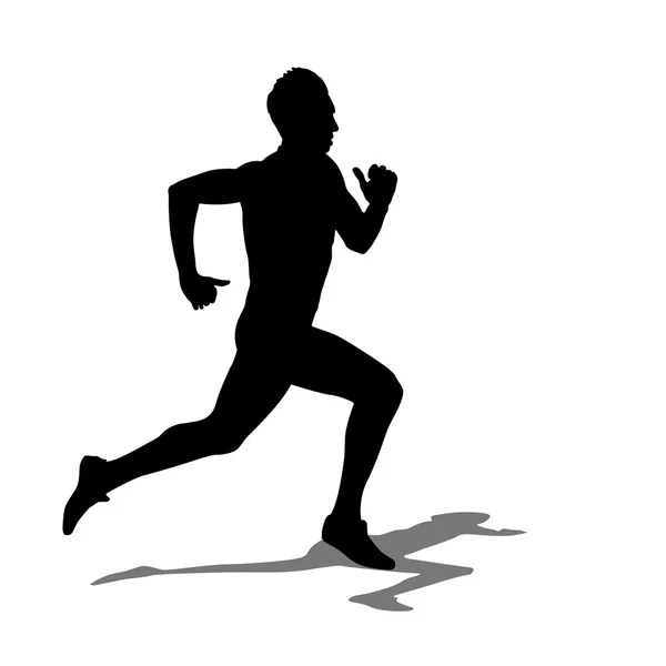 Running silhouettes. Vector illustration. — Stock Vector