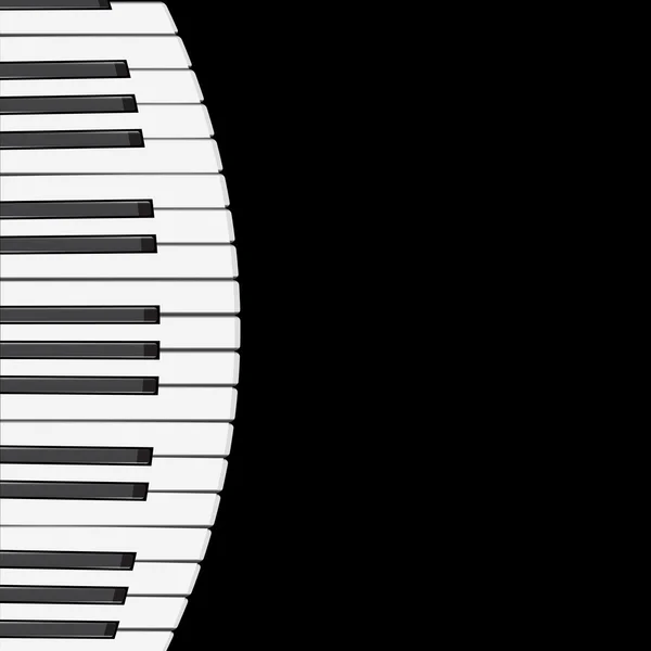 Fundo musical com teclas de piano. Ilustração vetorial. — Vetor de Stock