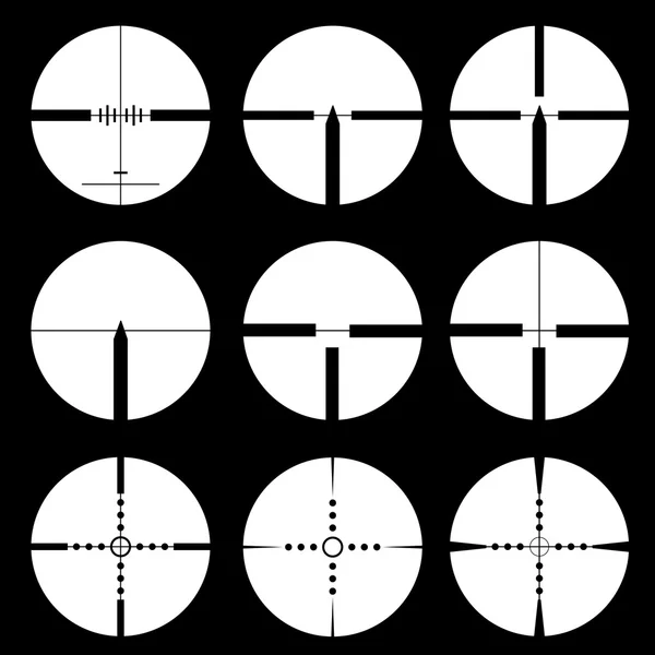 Peli incrociati e bersaglio impostato. Illustrazione vettoriale . — Vettoriale Stock