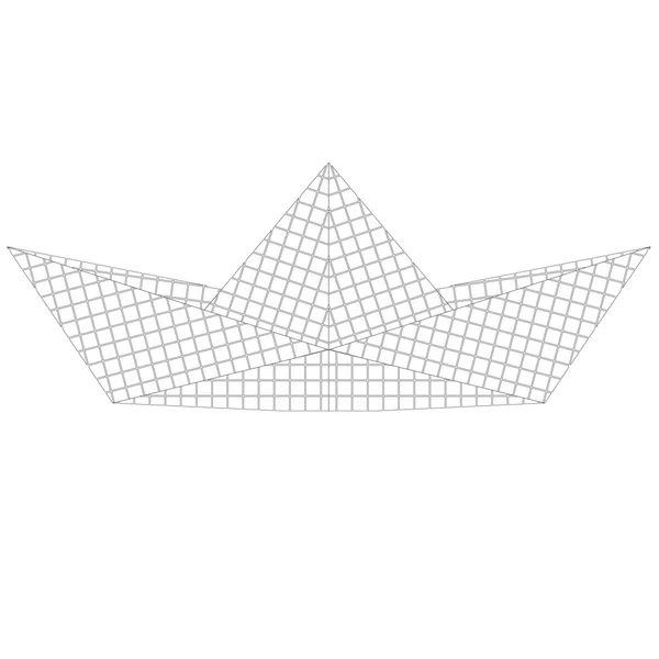 Papier navire origami isolé sur fond blanc . — Image vectorielle