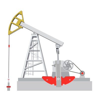 Oil pump jack. Oil industry equipment. Vector illustration. clipart