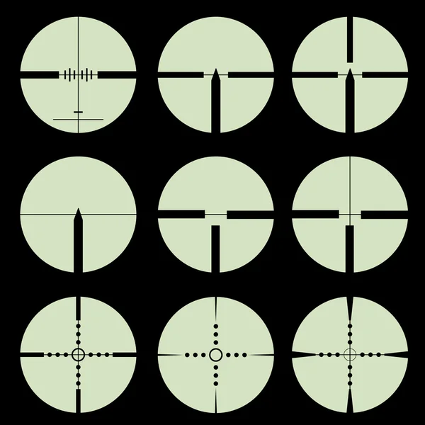 Zaměřovací kříž a cílový soubor. vektorové ilustrace. — Stockový vektor