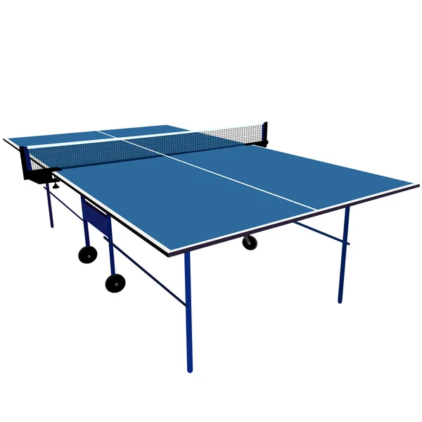 Pingue-pongue azul tênis de mesa. Ilustração vetorial . — Vetor de Stock