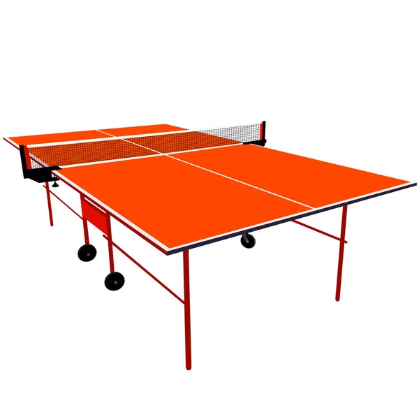 Ping pong arancione ping pong. Illustrazione vettoriale . — Vettoriale Stock