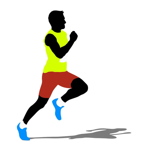 Running silhouettes. Vector illustration. — Stock Vector