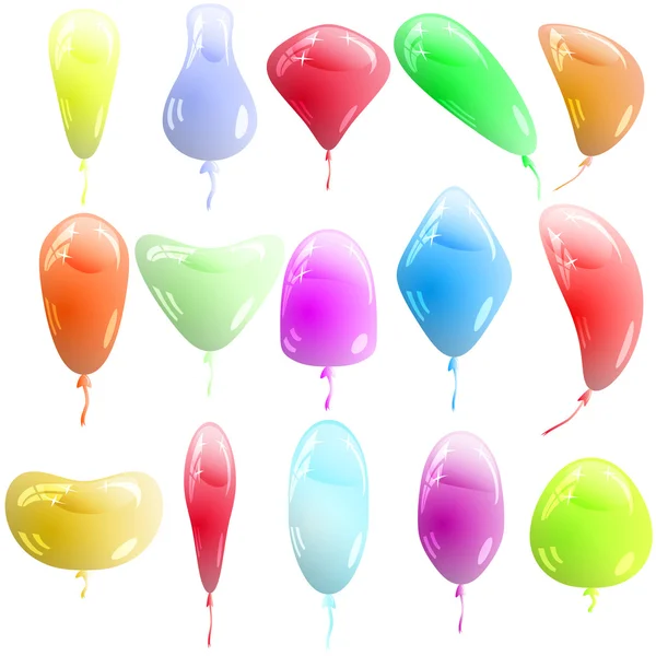 Sfondo con palloncini multicolori lucidi. Illatio vettoriale — Vettoriale Stock