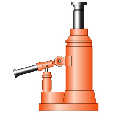 beyaz izole kırmızı araba jack