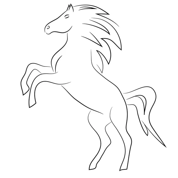 Silueta vectorial de caballo — Vector de stock