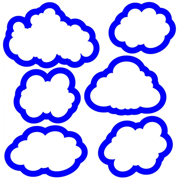 Gökyüzünde bir bulut kümesi. Vektör illüstrasyonu — Stok Vektör
