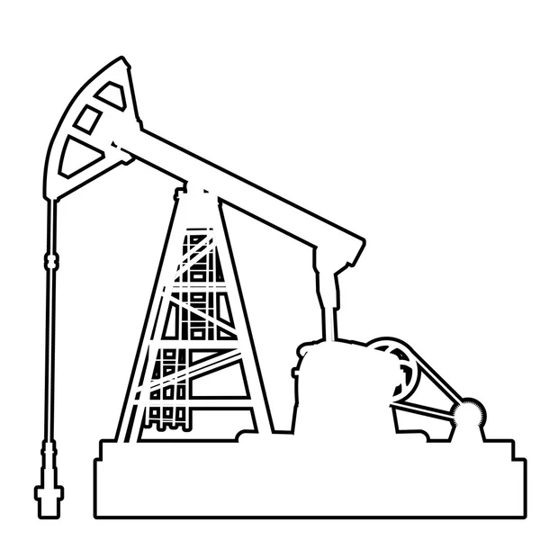 油泵J 。石油工业设备. — 图库矢量图片