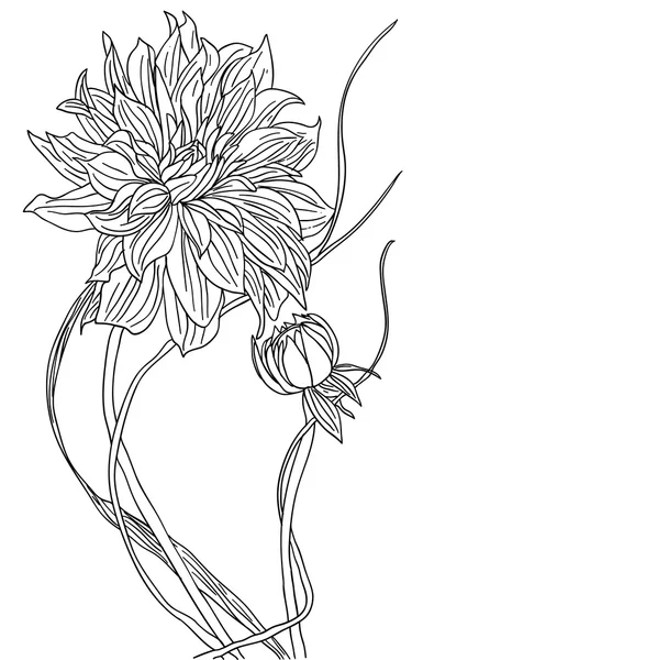 Tattoo flower — Stock Vector