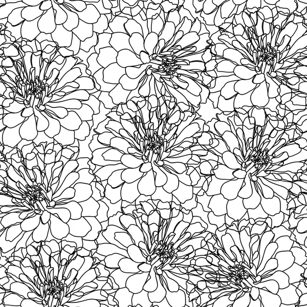 Papier peint sans couture avec de belles fleurs — Image vectorielle