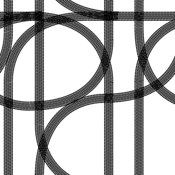 Inconsútil papel pintado invierno neumáticos pistas patrón ilustración — Archivo Imágenes Vectoriales
