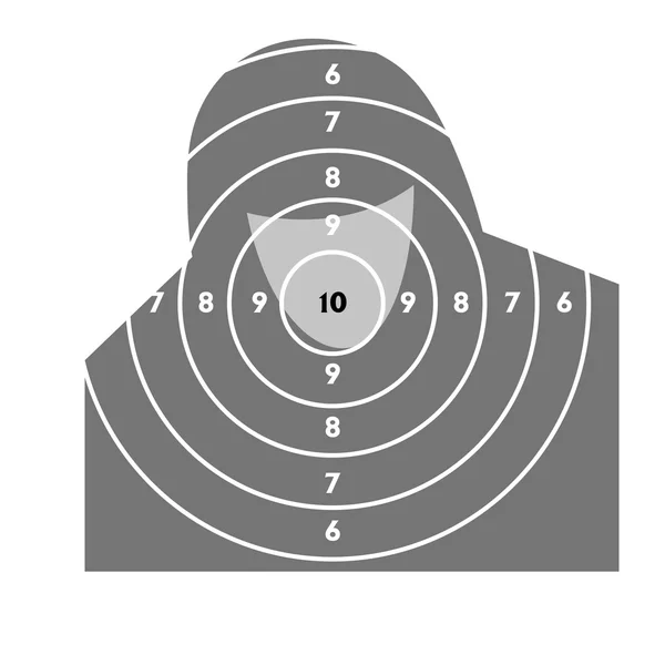 La cible pour la pratique du tir — Image vectorielle