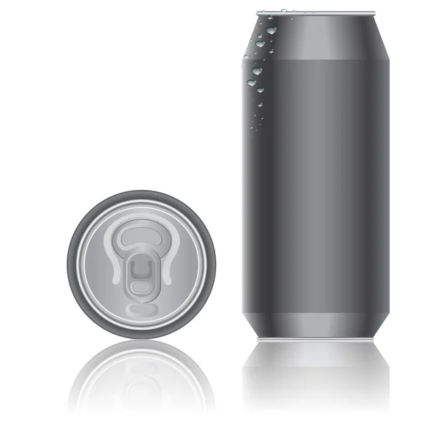 Embalaje de aluminio para bebidas. Vector. — Archivo Imágenes Vectoriales