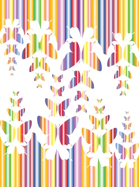 Fond papillon coloré — Image vectorielle