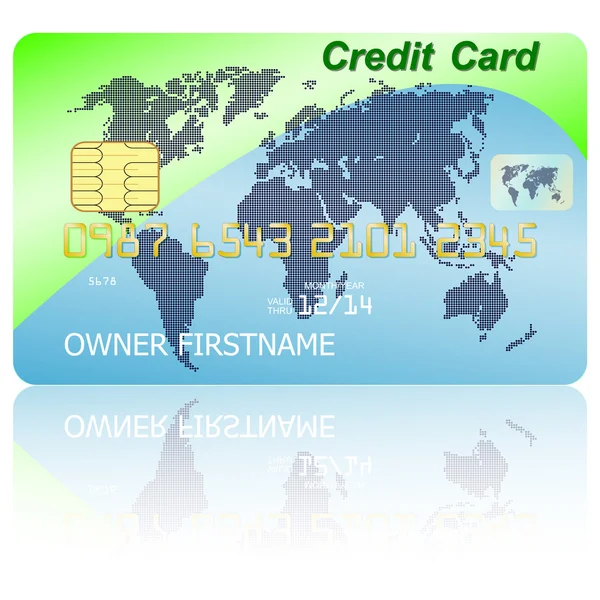 Groene creditcard — Stockvector