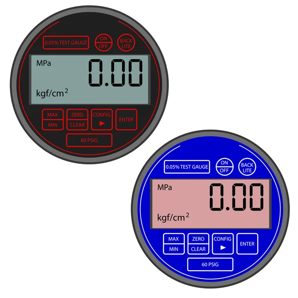 The modern digital gas manometer — Stock Vector