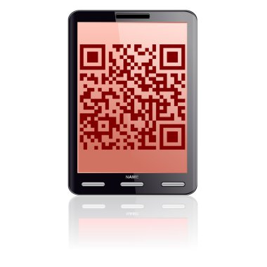 qr kod ile tablet bilgisayar.