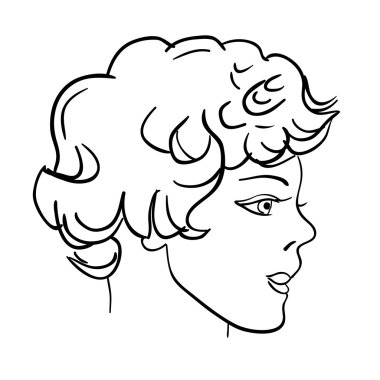 çizilmiş bir modeldir. vektör çizim. Adamın yüzü