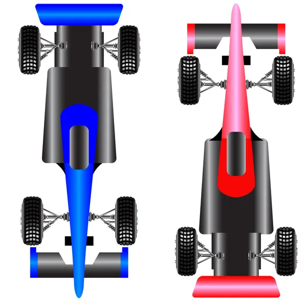 Système de voiture de sport vue de dessus . — Image vectorielle