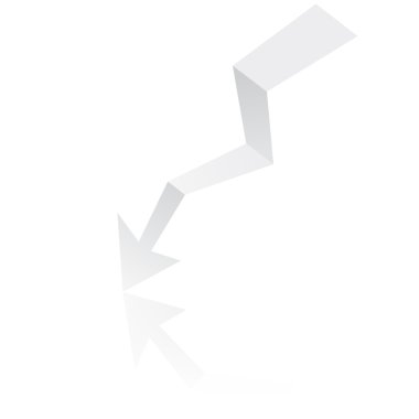 Origami ok kağıdı, vektör illüstrasyonu.