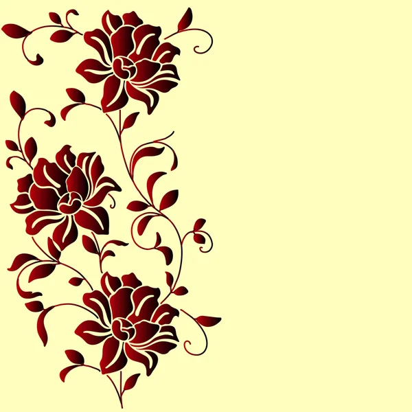 Fond dessiné à la main avec une fleur fantaisie — Image vectorielle