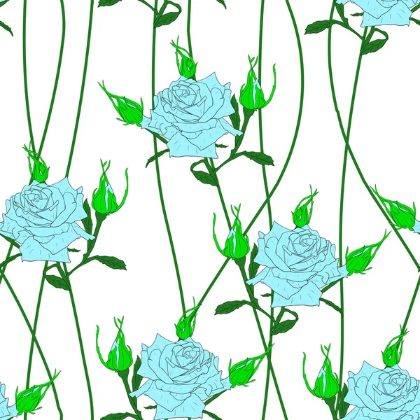 Fondo sin costuras con rosas de flores . — Vector de stock