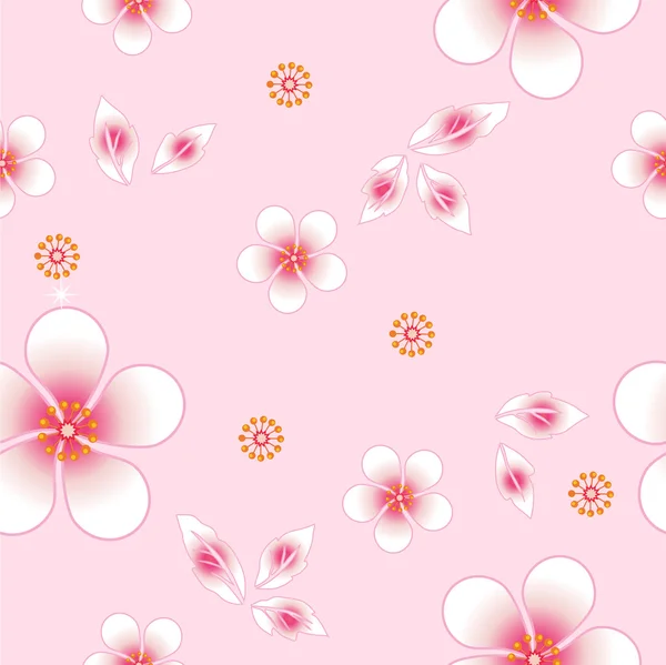 Seamless floral background. Repeat many times. — Stock Vector