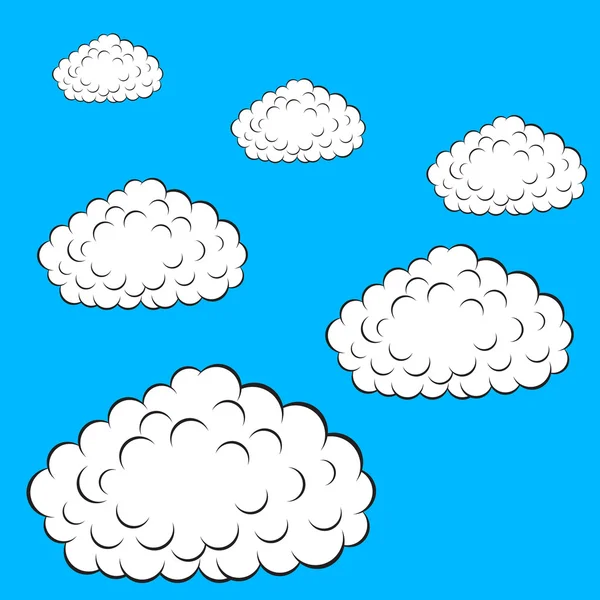 Conjunto de nubes de colores — Vector de stock