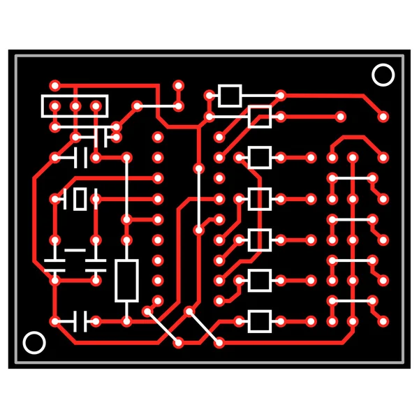 Carte de circuit imprimé abstrait vectoriel — Image vectorielle