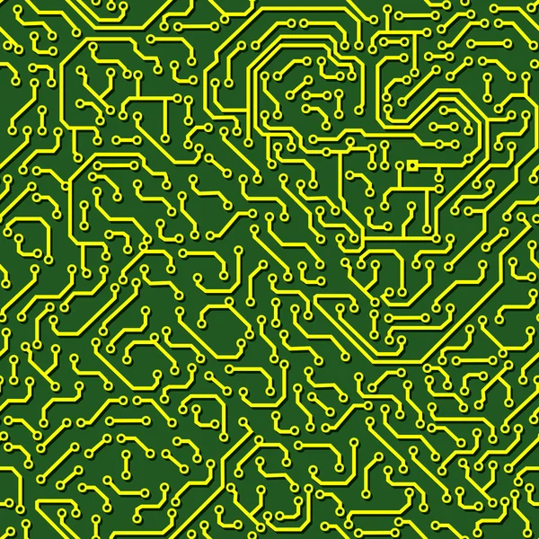 Seamless pattern. Computer circuit board. — Stock Vector