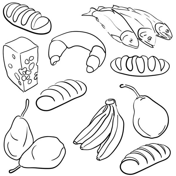 Iconos de alimentos — Vector de stock