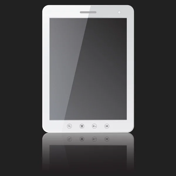 Vita tablet pc-dator med blank skärm — Stock vektor