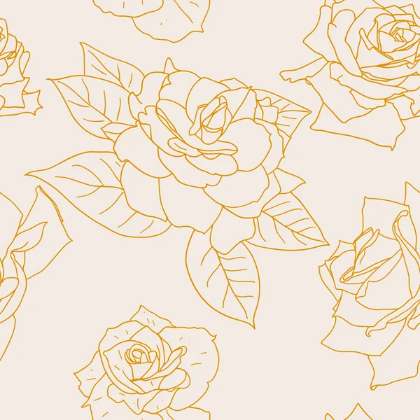 Безшовні шпалери з красивими квітами — стоковий вектор