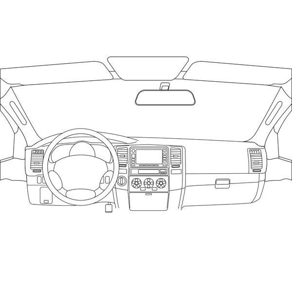 The car without a driver on the road.
