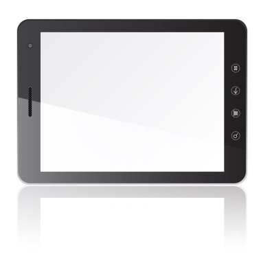 tablet PC bilgisayar boş bir ekran ile yatay