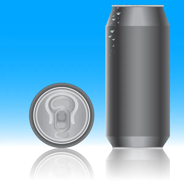 Embalaje de aluminio para bebidas. Vector. — Vector de stock