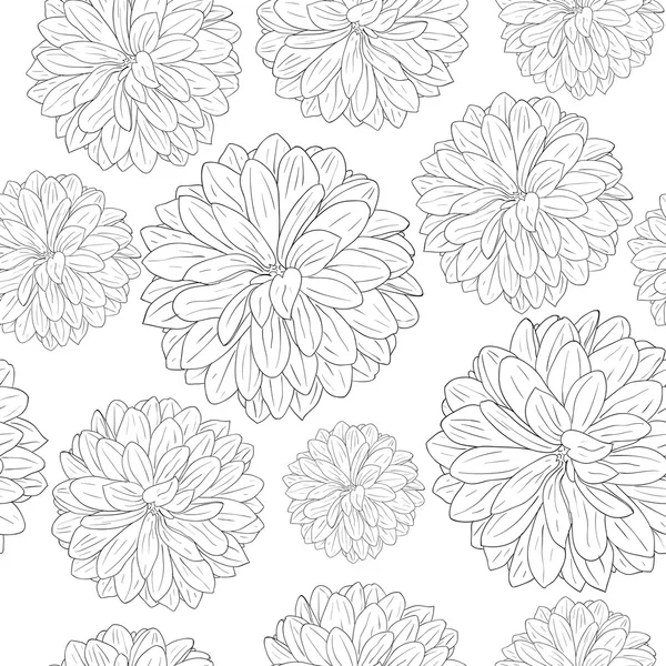 Seamless wallpaper with beautiful flowers — Stock Vector