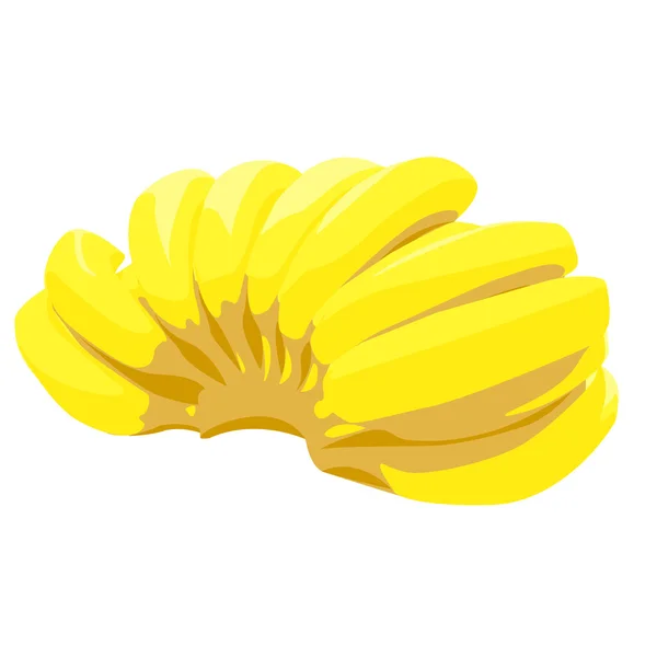 Hromada banánů izolovaných na bílém pozadí — Stockový vektor