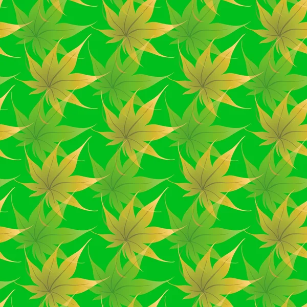 Fond d'écran avec des feuilles de frisage d'une plante — Image vectorielle