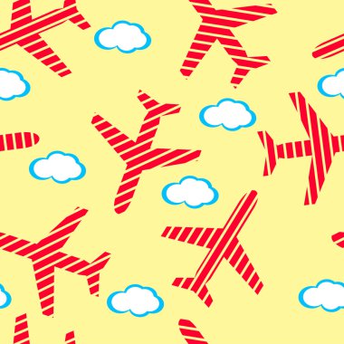 bulutlar gökyüzü uçan uçak.