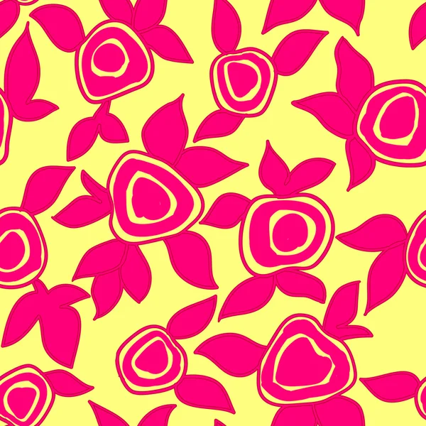 Bloemen wallpaper met set van verschillende bloemen. — Stockvector