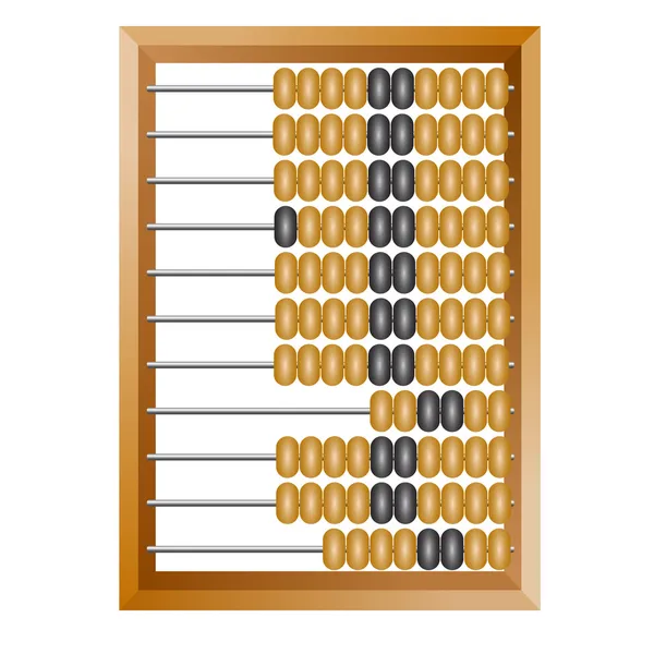 Old wooden abacus close up — Stock Vector