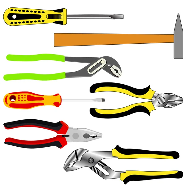 Vector conjunto de diferentes herramientas — Vector de stock
